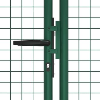 Berkfield Home Mesh Garden Gate Steel 390x125 cm Green
