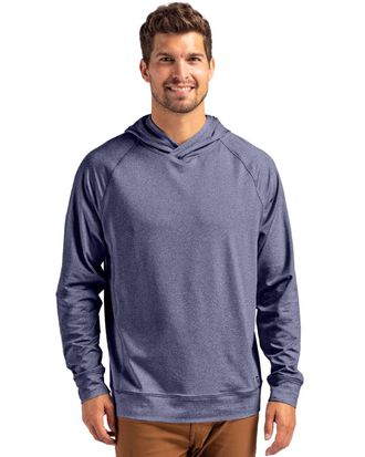 Cutter & Buck Adapt Knit Recycled Mens Heathered Hooded Pullover