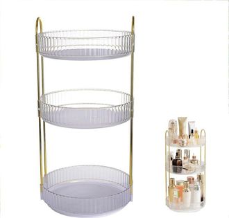 OEM Organizador De Maquillaje Giratorio De 360 Grados, Expositor De Cosm&eacute;ticos De Gran Capacidad Para Perfumes, Tocador Y Cosm&eacute;ticos Para Ba&ntilde;o Y Dormitori