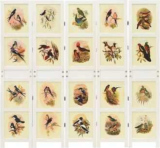 vidaXL Romdivider Panel Folding White 176.5 x 165 cm MDF vidaXL