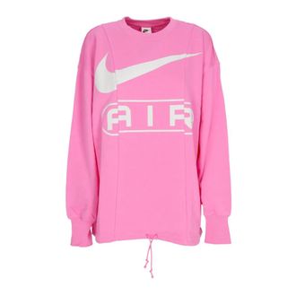 Nike Lichtgewicht Crewneck Sweatshirt Air Over-oversized - Dames - Sportshirts - Roze - M - Katoen - Fitness