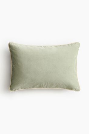 H&M Kissenh&uuml;lle aus Samt mit Paspelierung - Green
