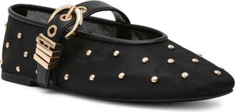 Steve Madden Lucia Mary Jane Flat in Black Multi at Nordstrom, Size 5.5