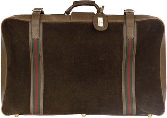 Gucci Brown Suede Large Travel Bag - 70S (Authentic Pre-Loved)