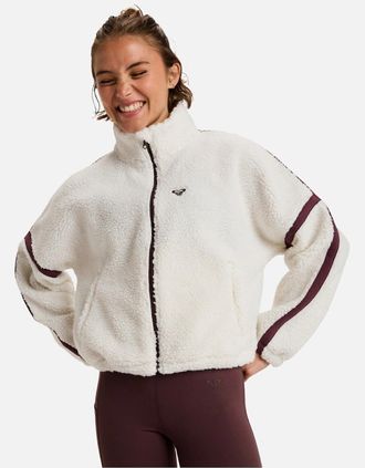 Roxy Womens Roxy Womens Boundless Spirit Sherpa Full Zip Fleece - White - Size: 18/16