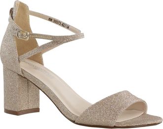 Touch Ups Jackie Block Heel Sandal in Champagne at Nordstrom, Size 5.5