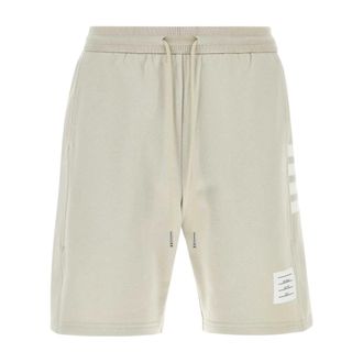 Thom Browne Training Shorts, male, Beige, Size: S 4-Bar Bermuda Shorts