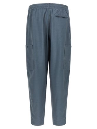 Kenzo Viscose-Wool Blend Cargo Pants - slate gray