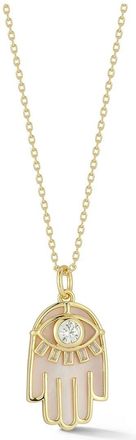 Sphera Milano 14K Over Silver Mother Of Pearl Cz Necklace