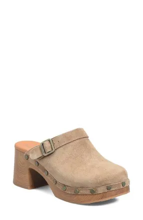 Kork-ease Tess Studded Clog in Taupe Suede at Nordstrom, Size 10