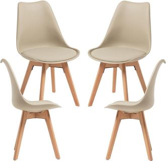 Regalos Miguel Regalos Miguel - Packs Sillas Comedor - Pack 4 Sillas Synk Basic - Greige