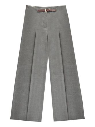 Slowear buckle-strap wide-leg trousers - Grey