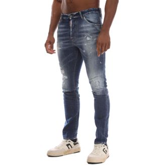 Dsquared2 Mens Cool Guy Skinny-Fit Jeans in Blue Cotton - Size 34W/32L