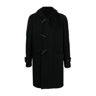 Lardini Double-Breasted Coats, male, Black, Size: XL Montgomery