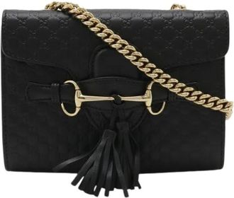 Gucci Pre-owned Vintage Schoudertas - Dames - Vintage Schoudertas - Zwart - ONE Size - Leer - Vintage