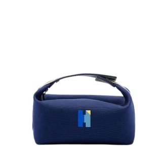 Herm&egrave;s Pre-owned Bride-A-Brac Canvas Pouch - Dames - Pre-owned - Blauw - Maat: ONE Size