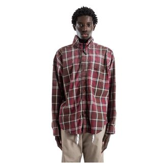 Balenciaga Casual Shirts, male, Red, Size: M Zip-Up Shirt