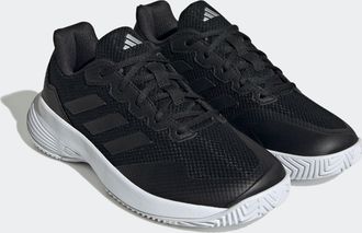 adidas Tennisschuh ADIDAS PERFORMANCE GAMECOURT 2.0, Damen, Gr. 38,5, schwarz (core schwarz, core schwarz, silber metallic), Synthetik, Textil, Schuhe Tennis