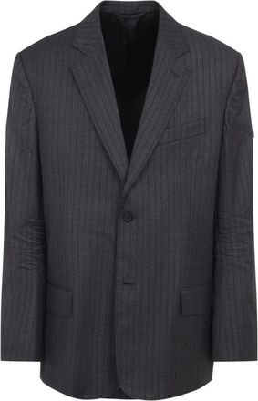 Balenciaga Grey Notched Lapel Blazer