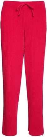 BONSAI Knitted Knit Loose Pant - Heren - Sweatpants - Rood - S - Polyester - Broeken