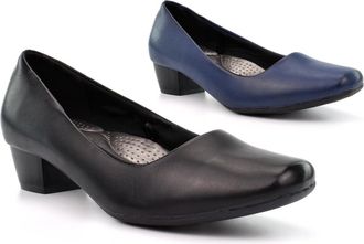 Generic Womens Court Shoes Ladies Court Shoes Ladies Low Heel Shoes Womens Slip On Shoes Womens Office Shoes Formal Shoes Ladies Work Shoes Black/Navy 5 UK