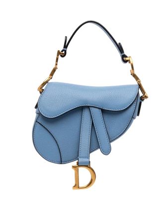 Dior 2021 Micro Goatskin Saddle satchel - women - Goat Skin/Leather - One Size - Blue