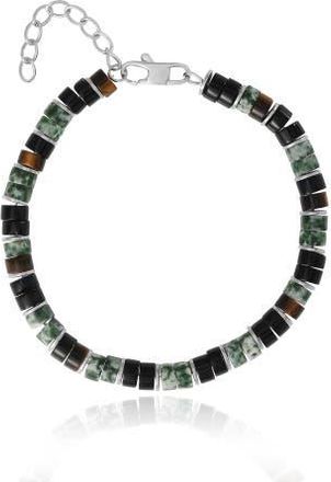Lucky Brand Mens Mixed Beaded Bracelet, Green & Black, Adjustable at Nordstrom