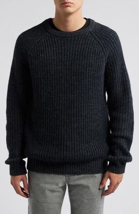 French Connection Ribbed Crewneck Sweater in 01-Charcoal Mel at Nordstrom, Size Xx-Large