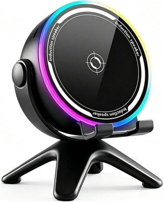 OEM Soporte Altavoz Audio Inal&aacute;mbrico Inducci&oacute;n, Altavoz Inducci&oacute;n 5 1 Iphone Luces Tel&eacute;fono M&oacute;vil Altavoz Bluetooth Inal&aacute;mbrico, Ajustable Hombres