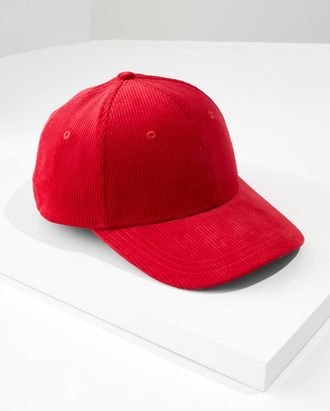 Talbots Corduroy Baseball Cap - Red - 001 Talbots