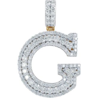 LuvMyJewelry G Initial Diamond Pendant 14K Yellow Gold - 2.37 Carats at Nordstrom