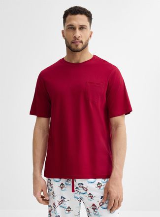Cyberjammies Mens Patch-pocket solid lounge T-shirt