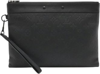 Louis Vuitton Tweedehands Canvas Louis Vuitton tassen - Dames - Vintage Clutch - Zwart - ONE Size - Vintage