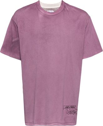 Izzue graphic print t-shirt - men - Cotton - S - Purple