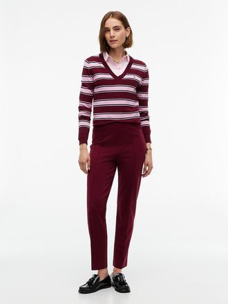 Tommy Hilfiger Womens Slim Ponte Pull-On Pant - Burgundy - XXL