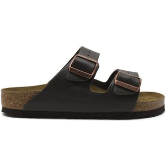 Birkenstock Arizona BS Leather Unisex Slides Sandals - Dark Brown - Size:UK 10.5
