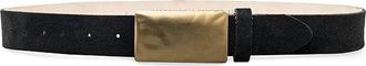L'agence Womens Textured Hammered Belt In Black