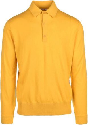 KANGRA Polo in Maglia - Heren - Ronde hals truien - Geel - L - Katoen - Truien & Vesten