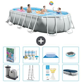 Intex Piscina Prism Frame Oval - 503x274x122 Cm - 9-piezas S576