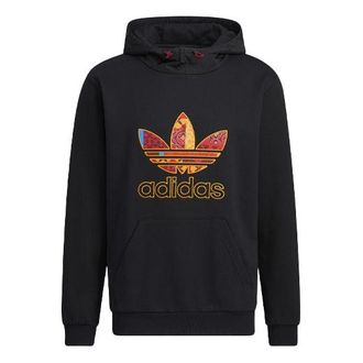 adidas Mens adidas originals Cny Logo Pattern Pullover Black HD0319