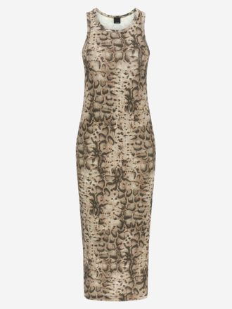 Pinko Pinko Stretch-Baumwollkleid mit Animal-Print
