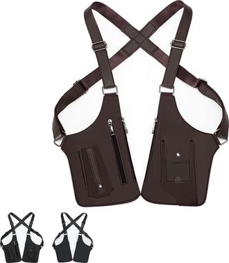 Generic Premium Leather Adjustable Underarm Shoulder Bag for Men & Women, Armor Hidden Shoulder Bags, Anti-Theft (Brown)