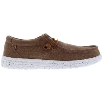 Lamofootwear Mens Paul Canvas Deck Shoe In Khaki