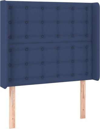 vidaXL Cabecero Con Led De Tela Azul 93x16x118/128 Cm Vidaxl