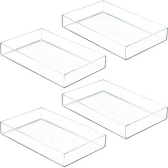 iDesign Set of 4 Makeup Drawer Organizer Trays for Vanity - Clear at Nordstrom