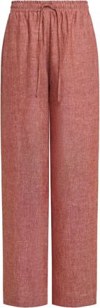 12 Storeez Pantaloni in lino con coulisse - Rosso