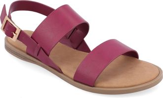 Journee Collection Womens Wide Width Lavine Flat Sandals