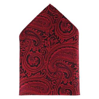 Trafalgar Store Sobee Paisley Silk Pocket Square in Red at Nordstrom