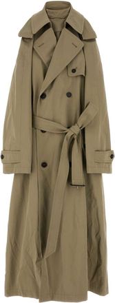 Balenciaga Cappuccino Cotton Trench Suspended Dress