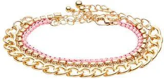 8 by YOOX ENAMELLED CHAIN AND RHINESTONES BRACELET SET